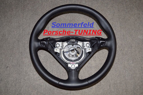 Porsche Boxster 986 + Carrera 996 Tiptronic leather steering wheel black 99634780464 A28