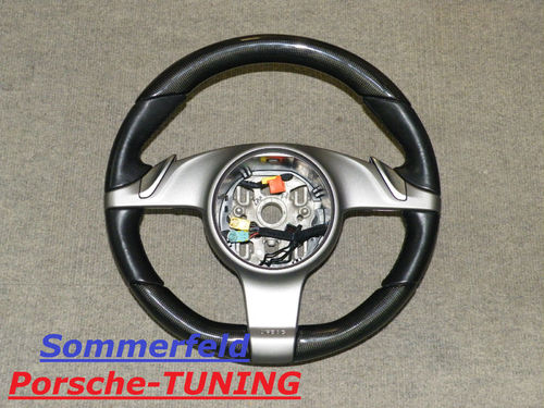 Porsche Cayenne 958 Panamera 970 + Carrera 991 PDK Carbon leather steering wheel
